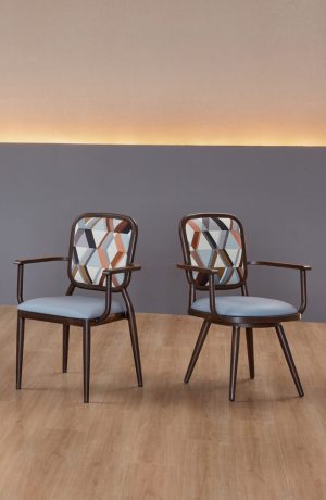 Felix Mid Century Modern Chairs with Back and Arms