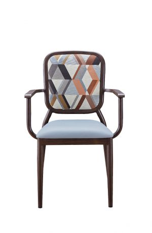 Felix Mid-Century Modern Chair with Arms - Front View
