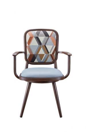 Felix Mid-Century Modern Swivel Arm Chair - Front View