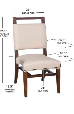 Style Upholstering #6622 ST Dining Chair Dimensions