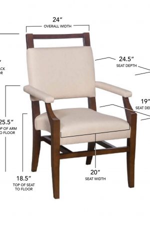 Style Upholstering #6622 STA Dining Chair Dimensions