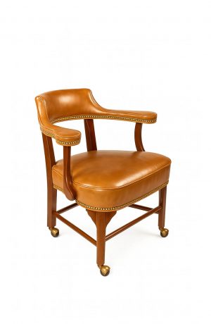 Style Upholstering's 695 Traditional Saddle Style Arm Chair with Nailhead Trim