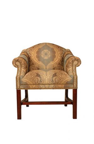 Style Upholstering's 70 Formal Upholstered Dining Chair with Nailhead Trim and Rolled Arms - Front
