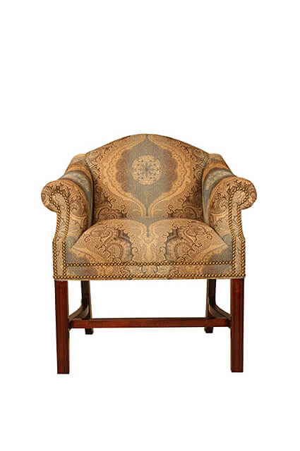 Style Upholstering's 70 Formal Upholstered Dining Chair with Nailhead Trim and Rolled Arms - Front