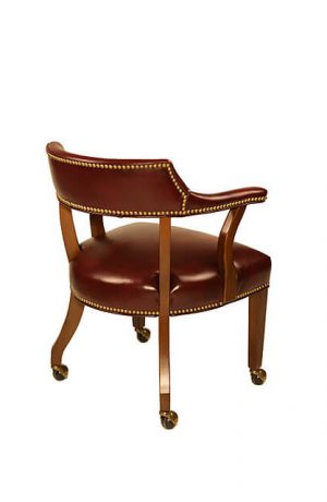 Style Upholstering 75CN Club Chair with Nailhead Trim and Casters - Back