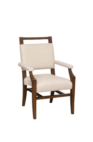 Upholstered Stacking Arm Chair - Solid Wood - Style Upholstering - 6622-STA