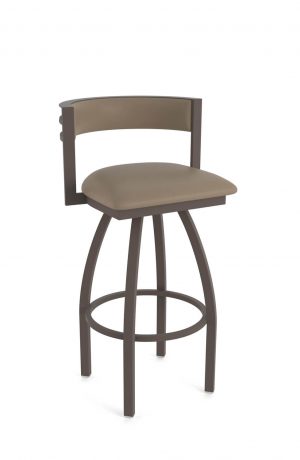 Holland's Artemis Bronze Swivel Bar Stool in Brown