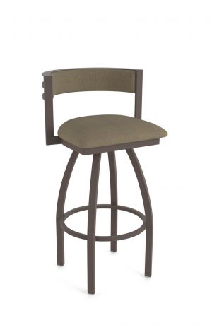Holland's Artemis Bronze Swivel Bar Stool in Brown