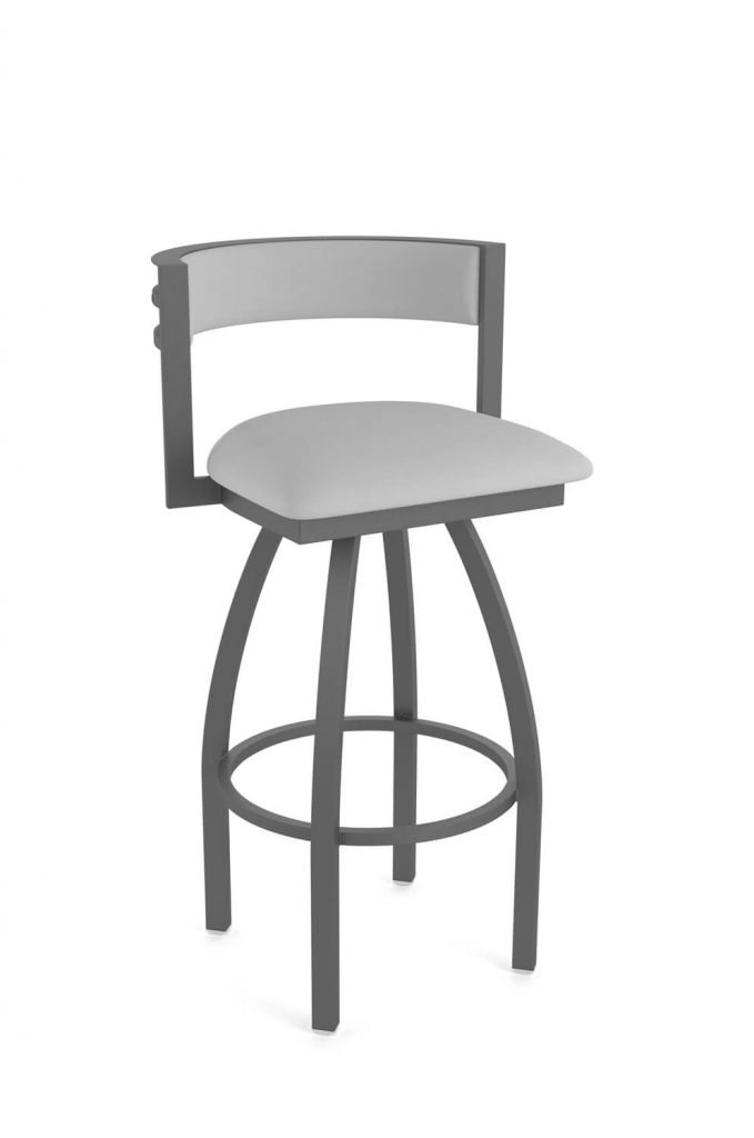 Holland's Artemis Pewter Swivel Bar Stool in Gray