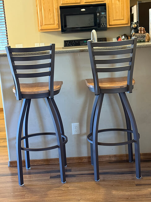 Holland's Bar Stools in Customer's Kitchen