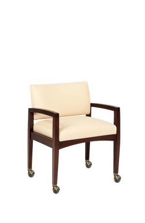 Style Upholstering's 631 Wood Dining Arm Chair with Casters