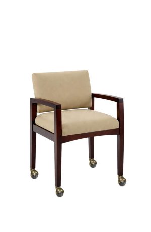 Style Upholstering's 632 Wood Arm Chair with Casters
