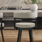 Featuring the Ronny Swivel Bar Stools by Amisco