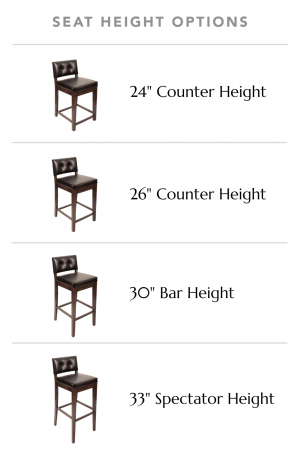 Trendler's Bradley Bar Stool - Available Seat Heights