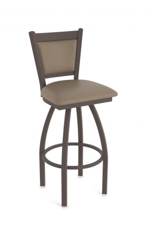 Holland's Hadleigh Bronze Swivel Bar Stool in Brown
