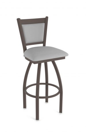 Holland's Hadleigh Bronze Swivel Bar Stool in Gray