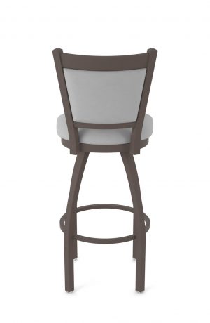 Holland's Hadleigh Bronze Swivel Bar Stool in Gray - Back