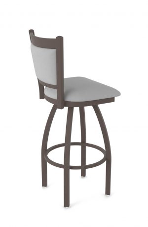 Holland's Hadleigh Bronze Swivel Bar Stool in Gray - Side
