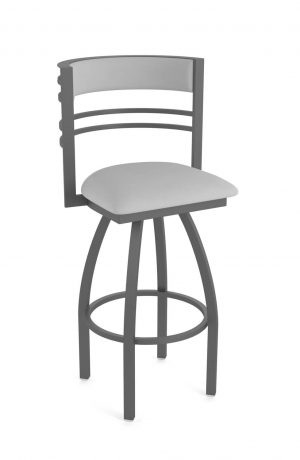 Holland's Hunter Pewter Swivel Bar Stool in Gray