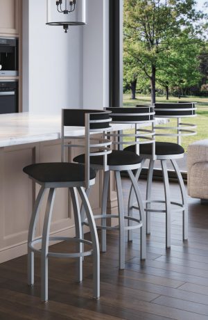 Holland's Hunter Swivel Bar Stools in Modern Kitchen