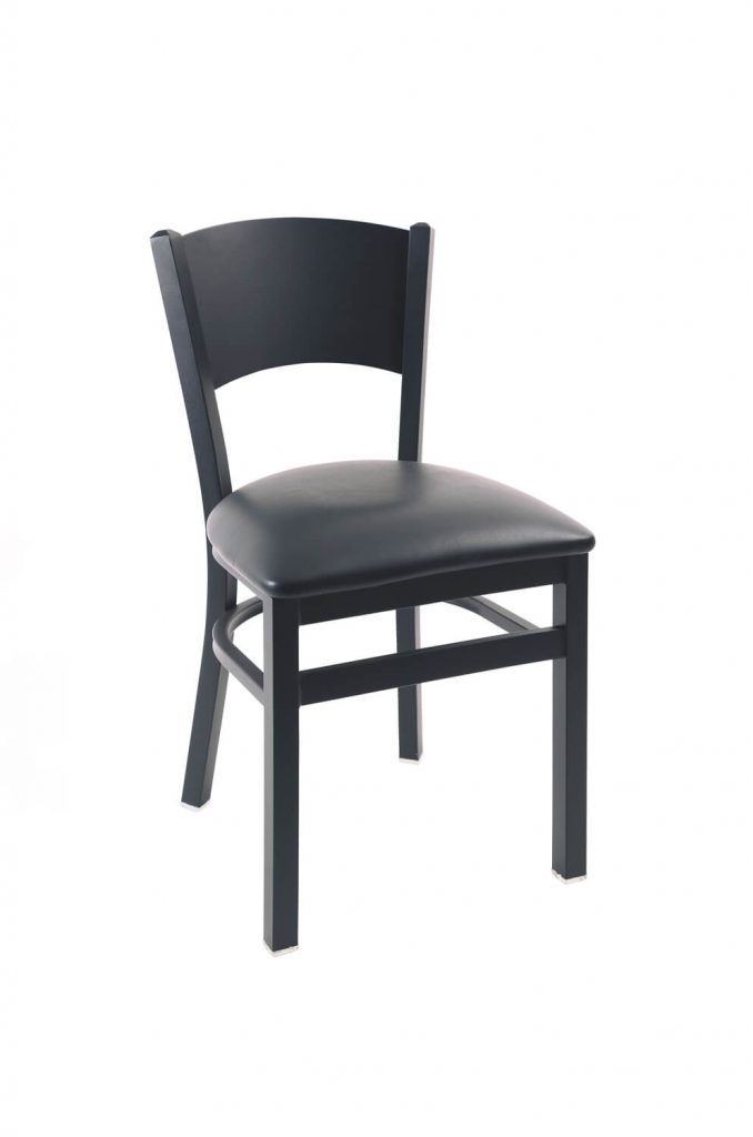 Trendler's Solid Back Metal Dining in Black