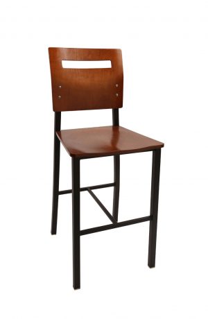 Trendler's Garland Metal Bar Stool with Wood Back