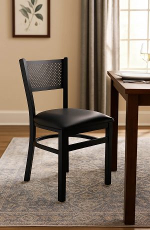 Trendler's Mesh Back Black Dining Chair in Dining Room