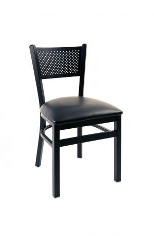 Trendler's Mesh Back Metal Dining Chair in Black