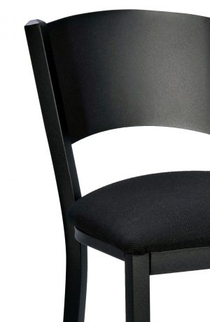Trendler's Solid Back Metal Dining in Black - Close Up