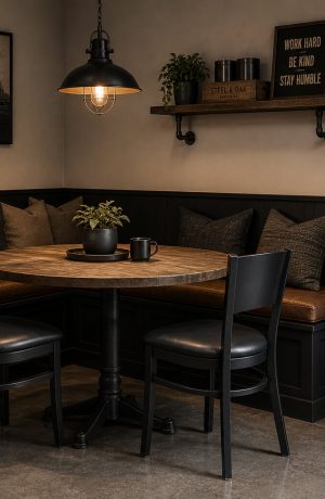 Trendler's Solid Back Metal Restaurant Chair