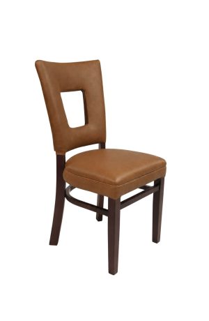 Brown Modern Side Chair with Back Cut Out - Trendler - Rachael