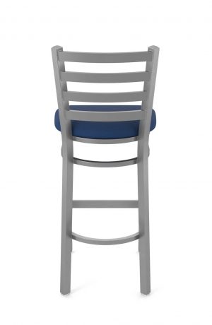 Holland's Outdoor 400 Stainless Steel Bar Stool with Ladder Back - Breeze Sapphire - Back