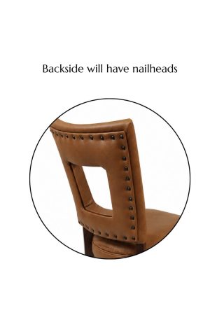 Nailheads will be on the backside of this chair