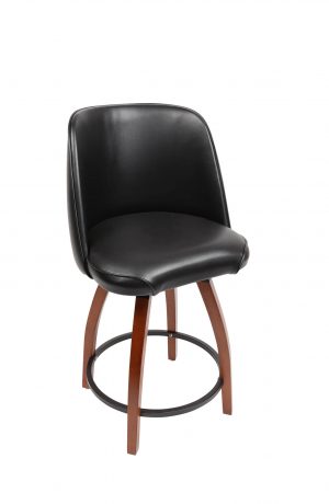 Trendler's Bucket Back Wood Swivel Counter Stool