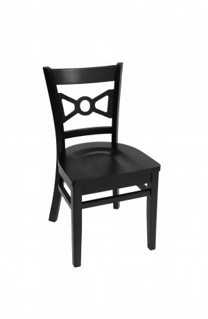 Trendler's Cleo Black Wood Dining Chair with Bowtie Back