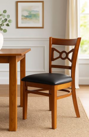 Trendler's Cleo Traditional Dining Chair with Bowtie Back in Classic Dining Room