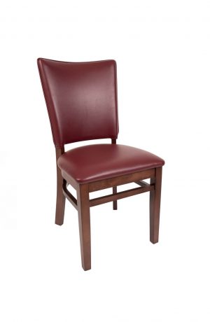 Trendler's Sofia Wood Upholstered Dining Chair in Red