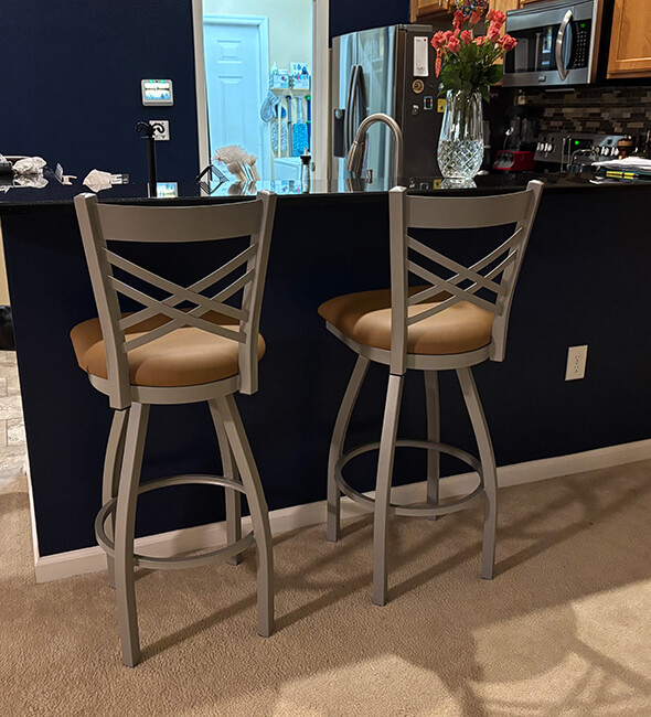 Holland's Catalina Swivel Stool in Customer's Kitchen