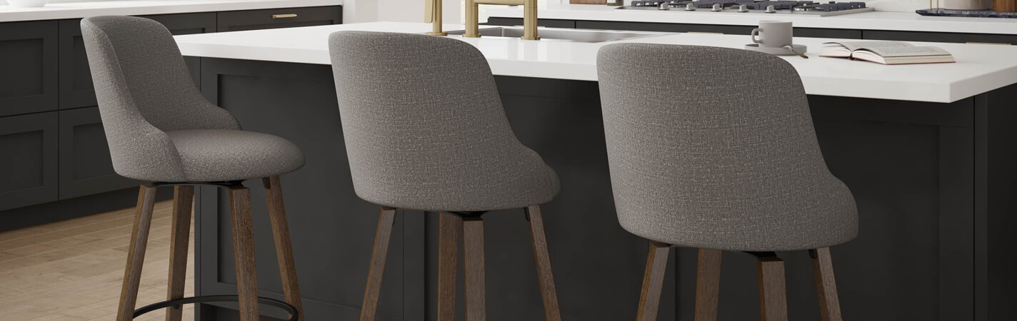 Featuring the Diaz bar stools by Amisco
