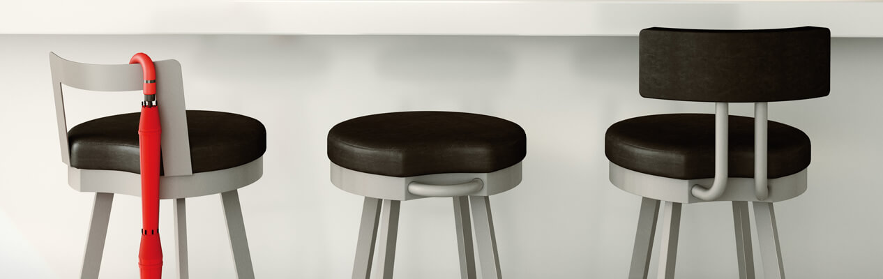Featuring the Blake, Bryce, and Barry Bar Stools by Amisco