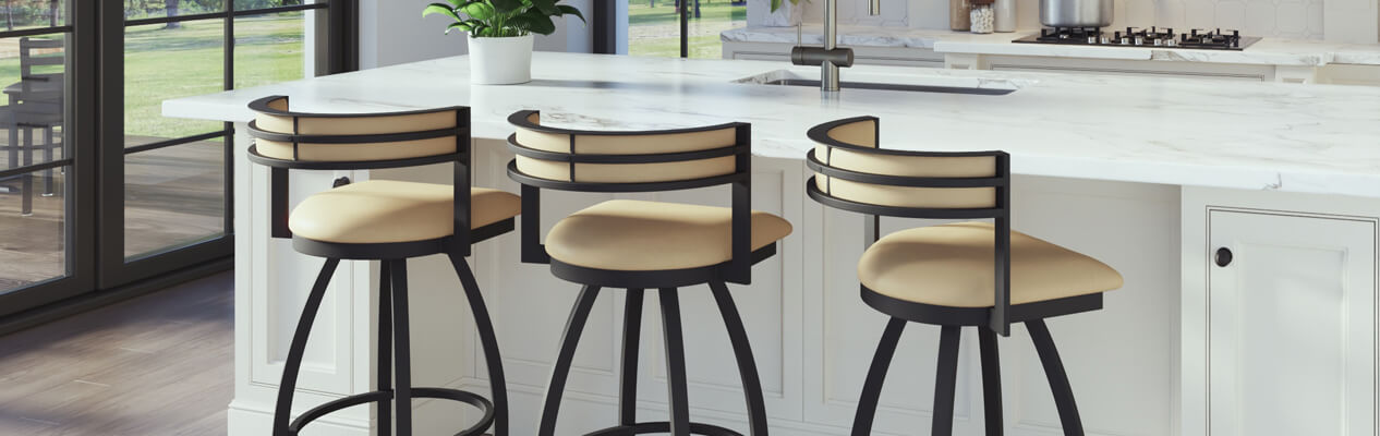 Featuring the Artemis Swivel Stools by Holland
