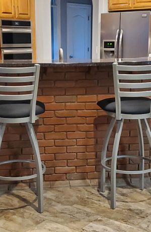 Holland's Jackie XL 35 inch Bar Stools with Backs in Customer's Kitchen
