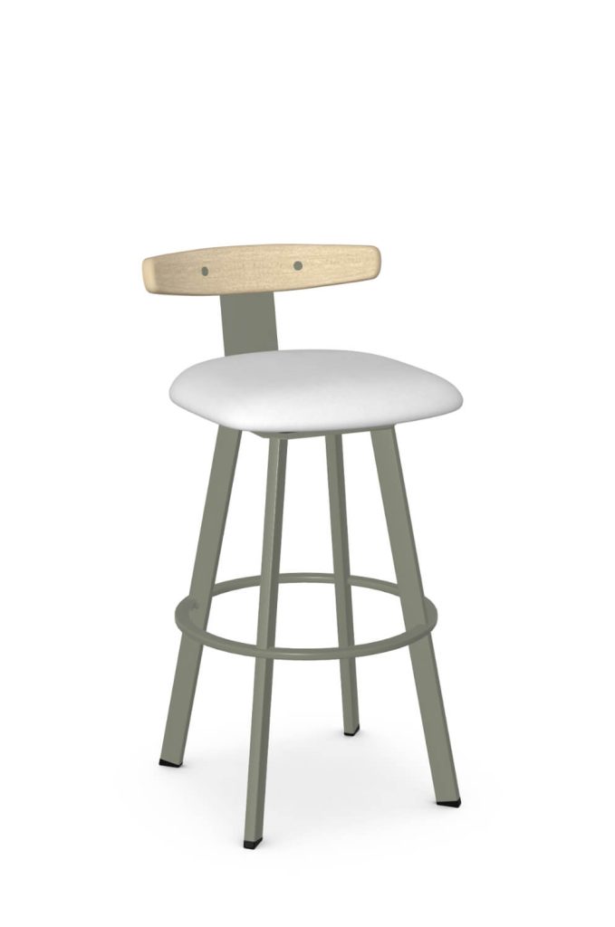 Amisco's Asher Green Swivel Bar Stool with Low Back