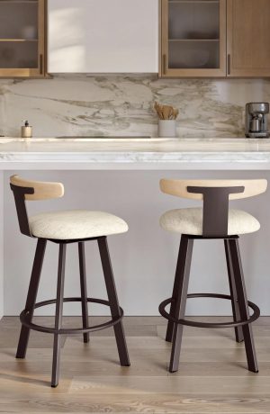 Amisco's Asher Scandinavian Bar Stools at the Kitchen Island