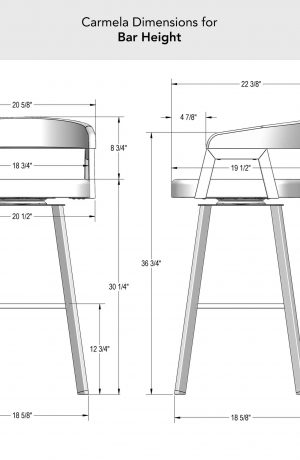 Amisco's Carmela Bar Height Dimensions