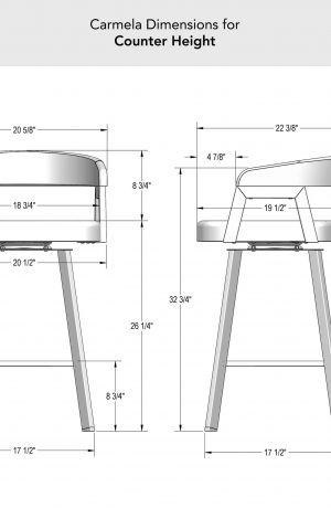 Amisco's Carmela Counter Height Dimensions