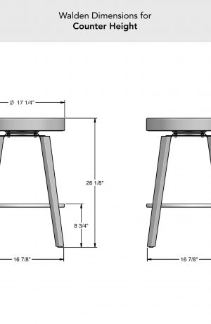Amisco's Walden Counter Height Dimensions