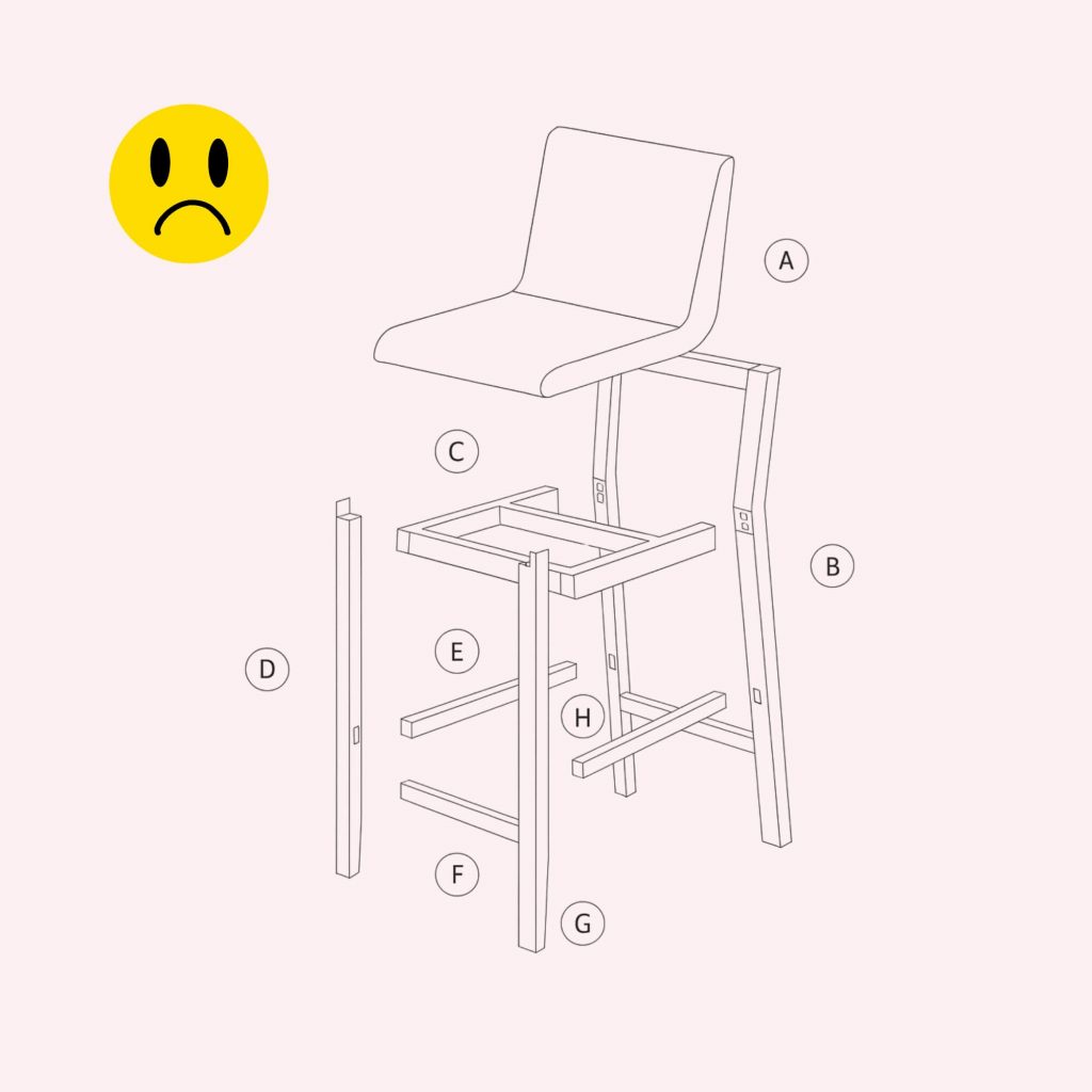 Cheap Wood Bar Stools come in Pieces