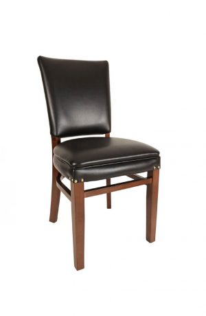 Trendler's Barbara Black Dining Chair (wood) with Black Vinyl