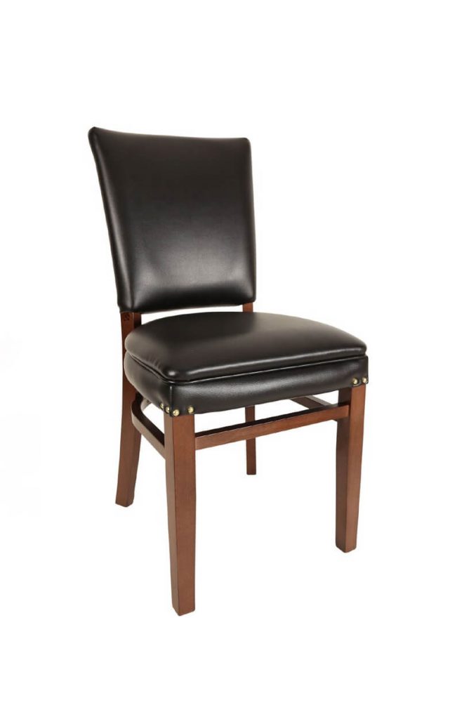 Trendler's Barbara Black Dining Chair (wood) with Black Vinyl